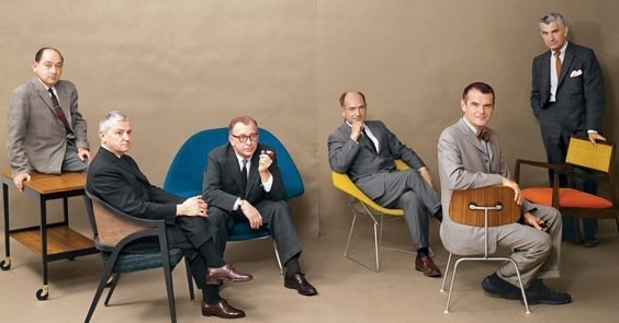 George Nelson, Edward Wormley, Eero Saarinen, Harry Bertoia, Charles Eames and Jens Risom, Playboy Magazine, tumblr_lmwkh1trcr1qearaqo1_1280 #playboy #architect