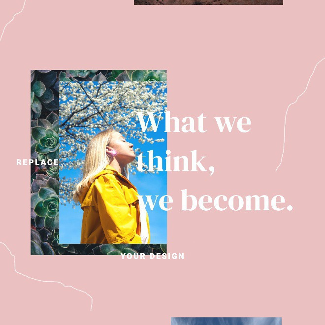 Animated Instagram Post Template #social #instagram #typography #design #template