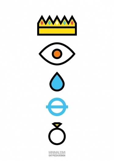 Minimalismi iconic story « Eat Pizza Design #emotion #icon #minimal #emoticon #story
