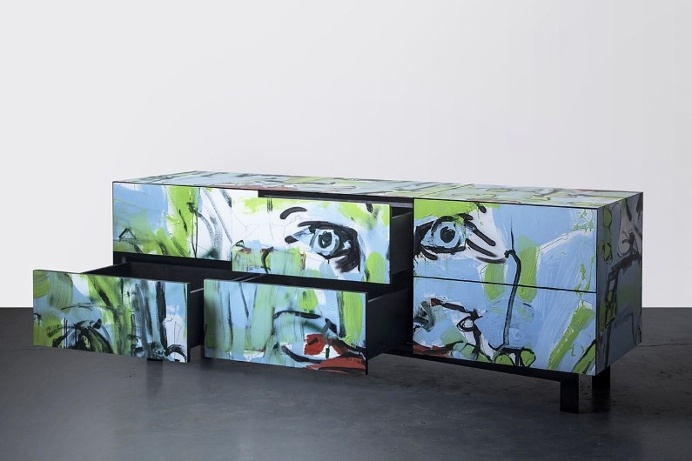 Cabinet, furniture, graffiti, street, interior