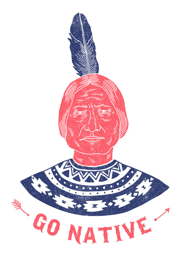 Go native #orka #chief #illustration #indian #abo