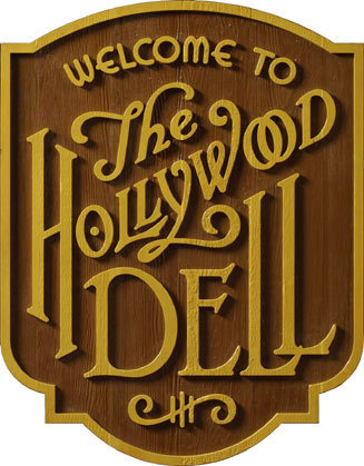 Hollywood Dell Signage #lettering #typography #doret #custom #type #michael