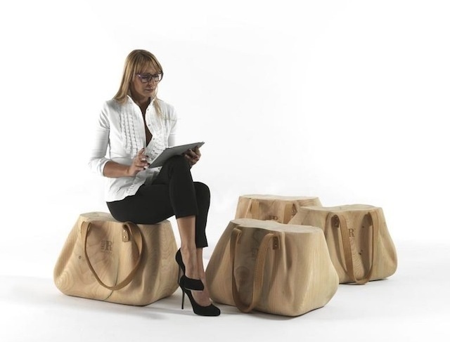 Wooden Bags Furniture-5 #bag #wood #stool