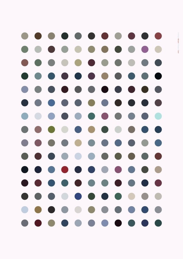 Color palette of Reykjavík #design #graphic #pattern #polka