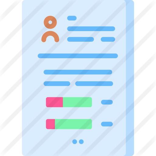 See more icon inspiration related to business and finance, curriculum, curriculum vitae, personal profile, resume, portfolio, business and application on Flaticon.