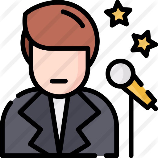 See more icon inspiration related to professions and jobs, music and multimedia, music note, singer, electronics, conference, sing, audio, communications, song, user, voice, microphone and tool on Flaticon.
