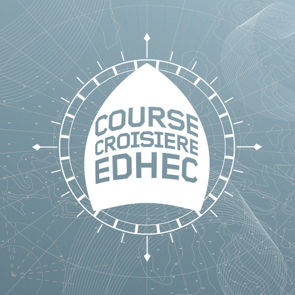 Course croisière EDHEC | Phileman Agence de communication et de design Nantes / Lorient #ocean #sport #event #university #map #logo #label #baot #identity #blue #race