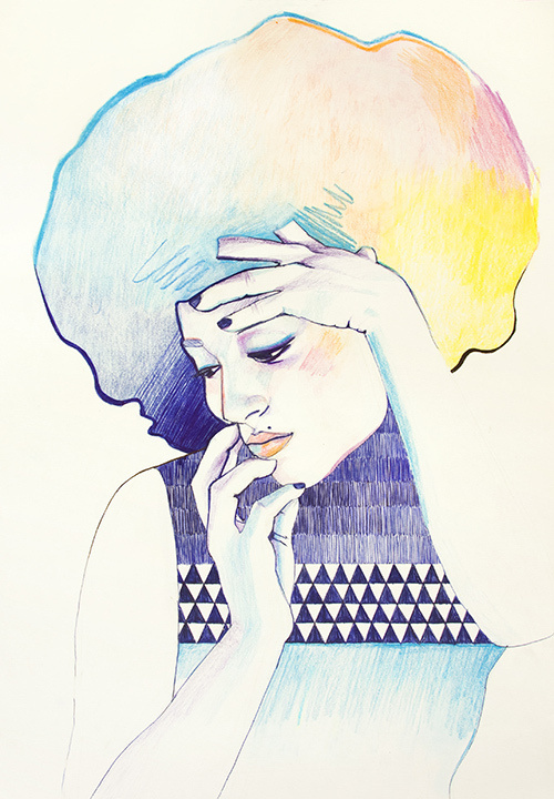 Illustrations by Cristina Polop (3) #girl #color #drawing #illustration #pencil