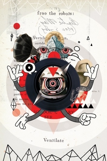 Free the robots #mixed #media