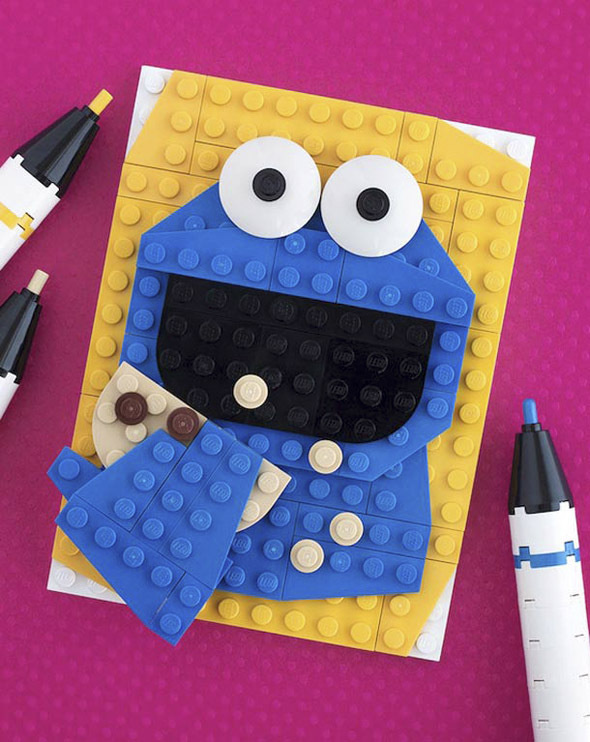 LEGO Brick Sketches | Picame Daily dose of creativity #sesame #lego #cookie #muppets #street #monster