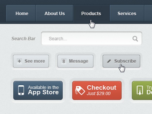 Psd web lements Free Psd. See more inspiration related to Web, Elements, Psd, Web elements, Horizontal and Lements on Freepik.