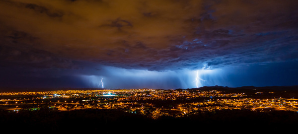Lightning Crashes_2 #clouds #city #landscape #night #rain #storm #lightning #namibia