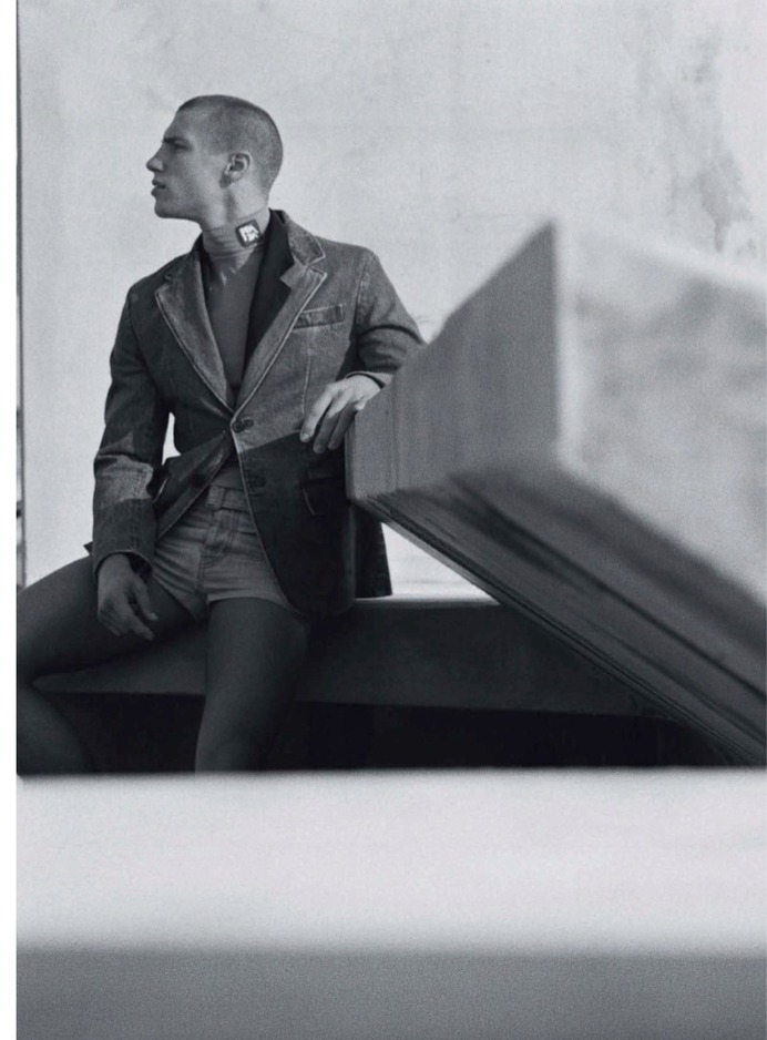 Bluer Than Blue: Augusta Alexander Rocks Denim for GQ China