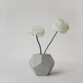 dodecahedron vase by frauklarer #interior #vase #concrete #design #decor #geometric #cement