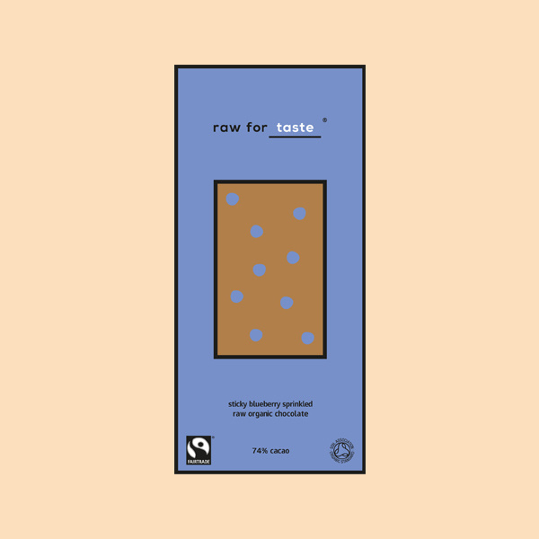 raw for taste blueberry #branding #color #chocolate #minimal #colour