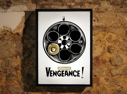 Looks like good Illustrations by SUPERBACANA #gun #superbacana #poster #vengeance #bullet