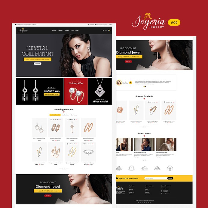 #Joyeria – #Imitation #Jewelry & #Diamond - #Prestashop #Responsive #Theme | #TemplateTrip #eCommerce #Website #Design #Template