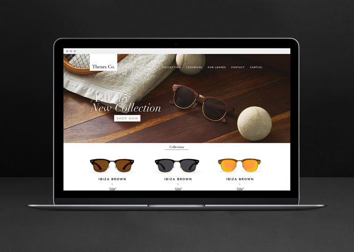 Thears Co. web design. #webdesign #shopify #sunglasses #fashion #ecommerce