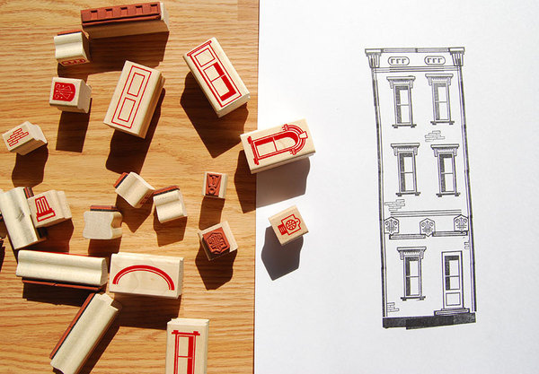 Paper Neighborhood #stamps #rubber
