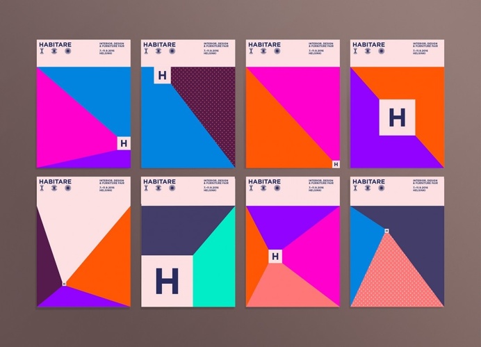 Habitare flyers #graphicdesign #graphic #color #bright #identity #flyer