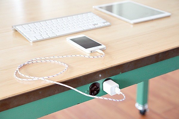 BelayCords are a reversible USB charging cable that is ultimately stylish and durable. #stylish #modern #design #table #home #reversible #product #industrial #charging