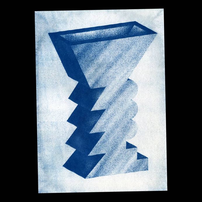 Cyanotypes . . . . . . #illustration #design #abstract #cyanotype #sunogram #sunography