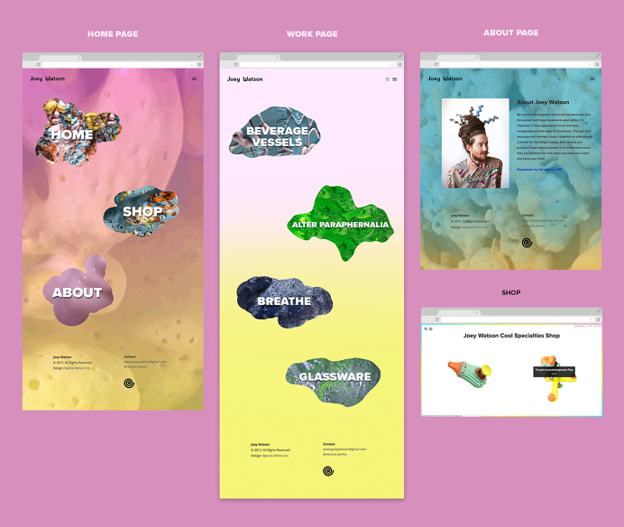 Joey Watson Website on Behance