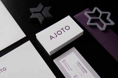 AJOTO #business #card #print #design #letterpress #ajoto #identity