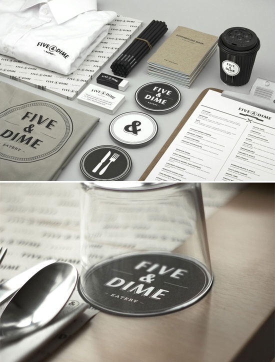 Amazing, full restaurant branding for Five & Dine. Think about branding, all the way down to the details. #catering