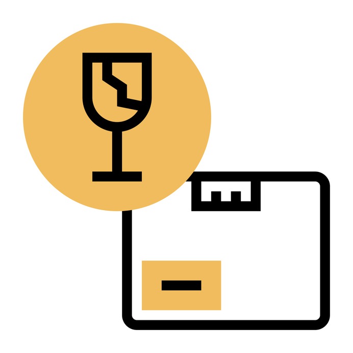 See more icon inspiration related to shipping and delivery, packaging, fragile, package, delivery, warning, box and caution on Flaticon.