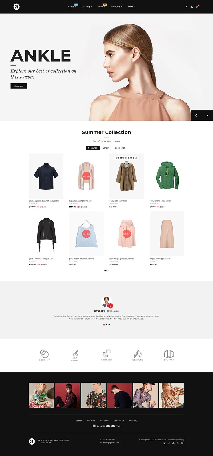 #ankle - #Fashion #Boutique - #Shopify Multi purpose Responsive #Theme | #TemplateTrip #eCommerce #Website #Design