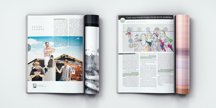 Surfing Magazine Editorial 2012 - Joy Stain #surf #surfing #print #layout #editorial #magazine #typography