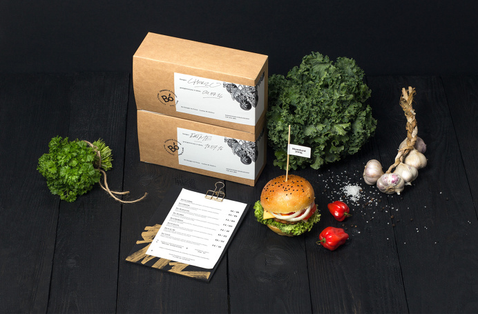 Bó burger and fries culinary food branding corporate design interior architecture by Hopa studio poland mindsparkle mag gold golden black g