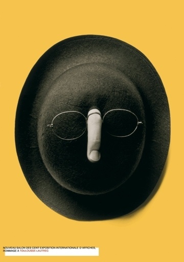 Carteles : Isidro Ferrer #glasses #ferrer #huesca #spain #toulouse #lautrecl #isidro #hat #poster #finger