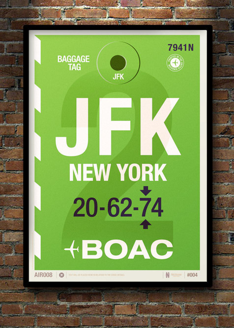 Flight Tag Prints #flight #tag #poster #typography