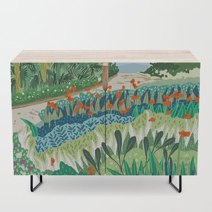 Solo Walk #illustration #nature Credenza #furniture #homedecor #credenza #wood #society6 #83oranges