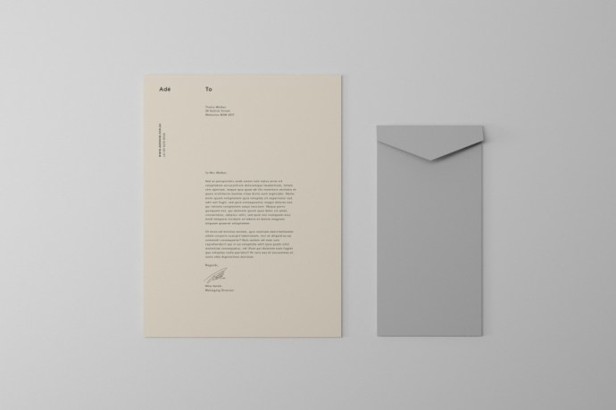 sorbet, stationery, letterhead, business card, compliment slip