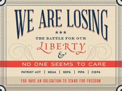 Dribbble - We Are Losing the Battle For Our Liberty by Benjamin Friesen #political #politics #classic #graphic #type #typography