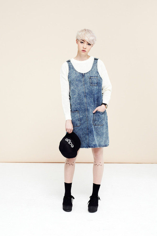 Denim Pinafore Dress Blue #photography #retail