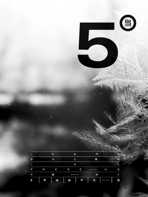 MSCED : 052 — 5 A.M. (Tears Below The Freezing Point) #white #black #poster #and #typography