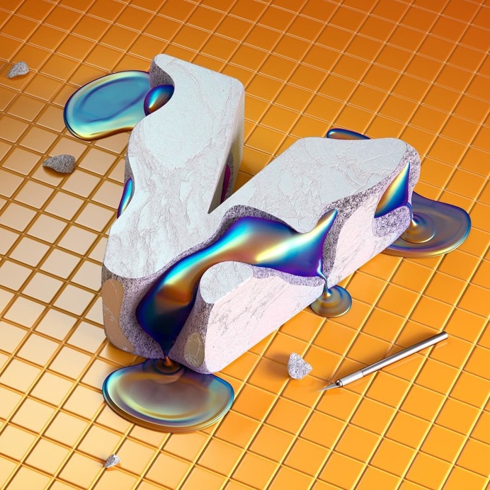 36daysoftype on Instagram: "Nuestro invitado de hoy para la letra V es @_tavo_, uno de los estudios especializados en CGI y 3D con más pr