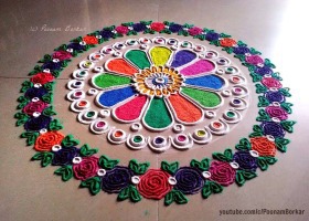 Flower pattern rangoli design