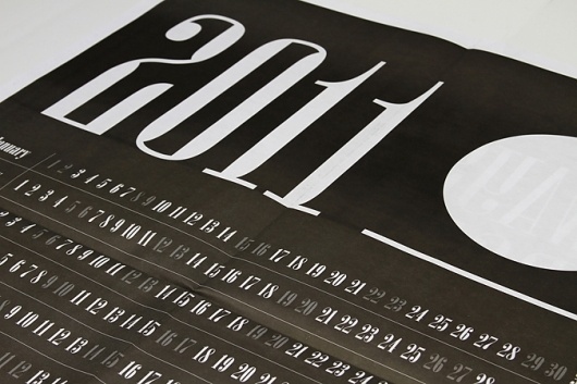 2011 Calendar : unityandform #calendar #typography