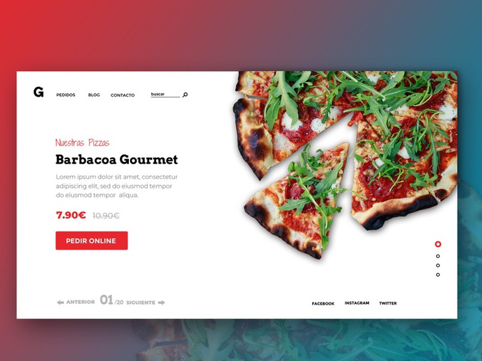 Landing Page Pizzeria tiendas online responsive design web developer ux ui páginas web interface html css website web user interface html 5 freelance developer designer web design company web design agency diseño web design web design