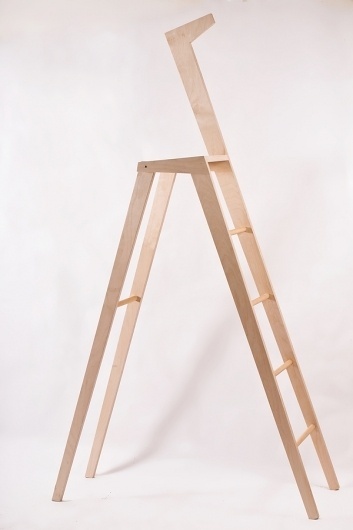 L'Albina on the Behance Network #interior #wood #design #ladder
