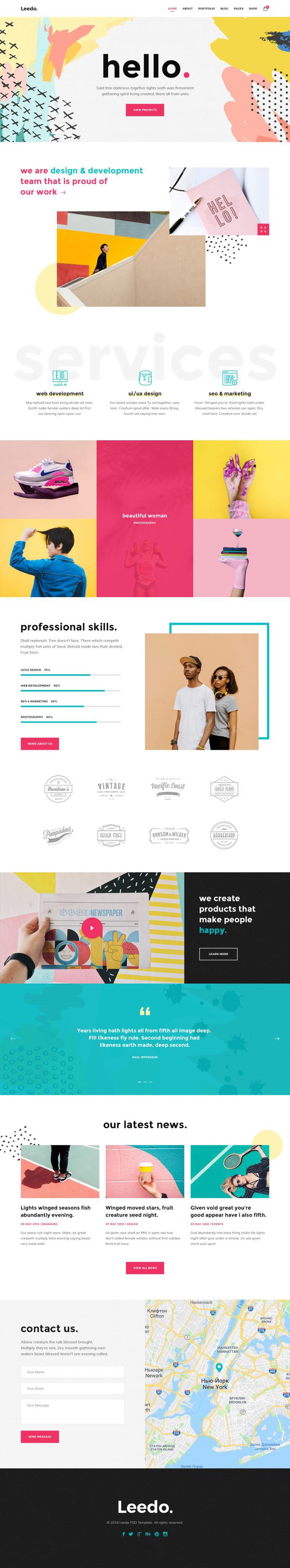 Leedo – Modern, Colorful & Creative Portfolio