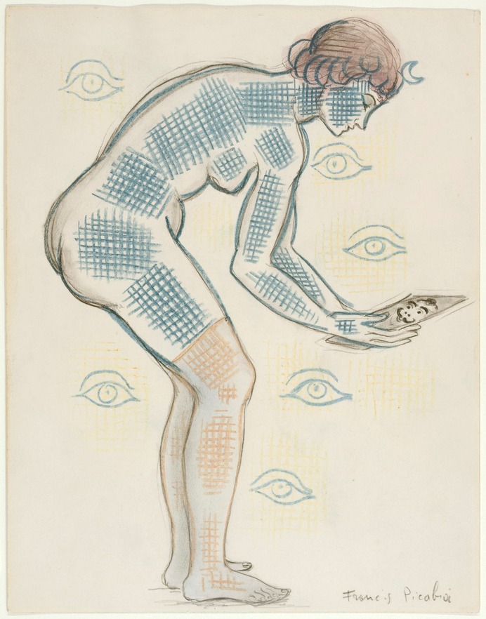 woman looking at a photograph, 1930, 
Francis Picabia