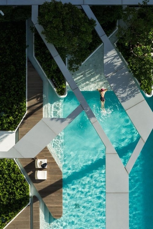 CJWHO ™ (The Pool at Pyne by T.R.O.P. Aerial photographs...) #design #architecture #photography #landscape #pool #bangkok #luxury