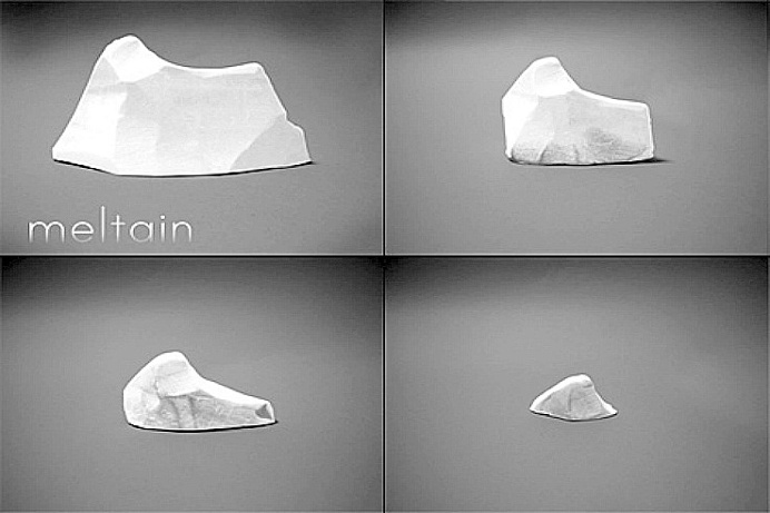 The meltain eraser is a reminder on your desk of the very real problem of global warming. Don't let the only earth we have disappear. #desig