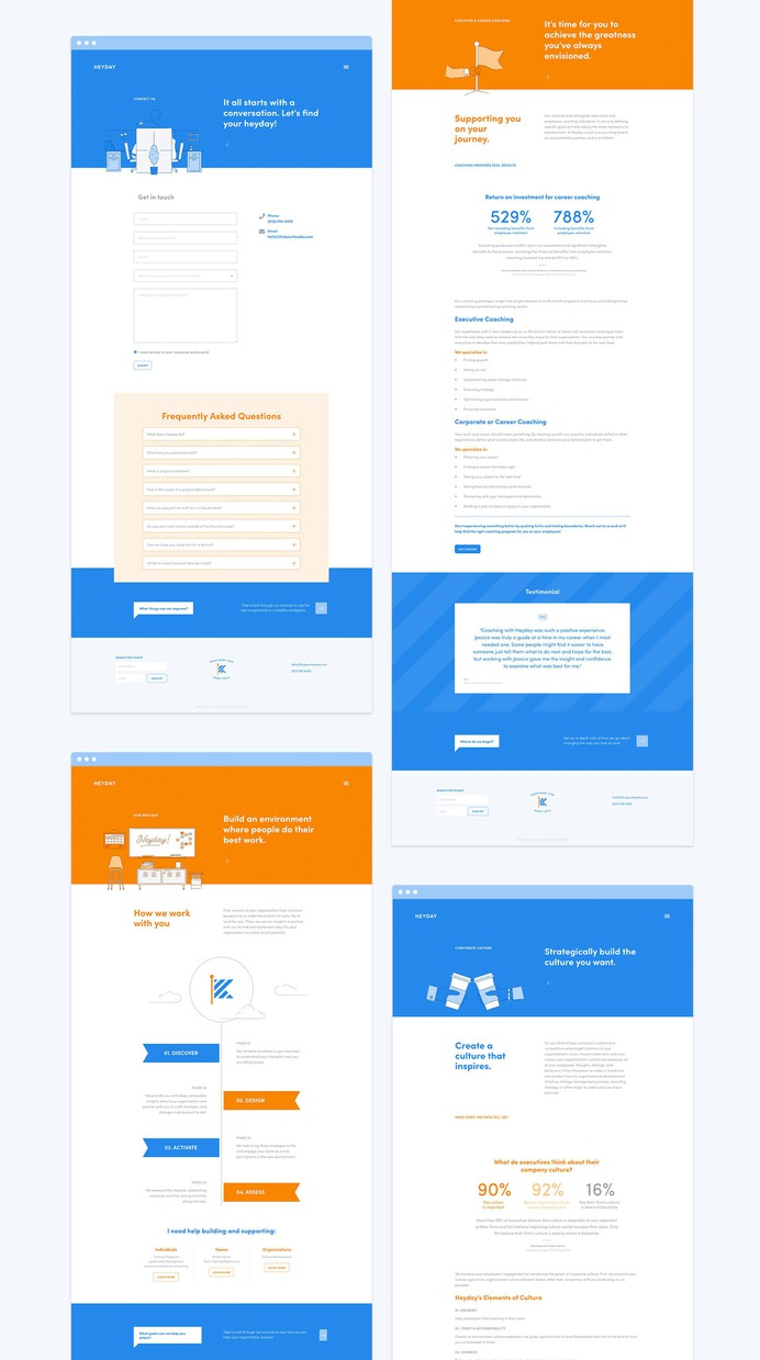 Website Design – Heyday #website #houston #design #illustration